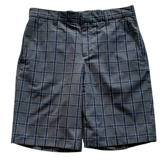 J. Lindeberg Other - J. Lindeberg True Regular fit Micro Stretch Golf Shorts Plaid Blue Gray Size 30